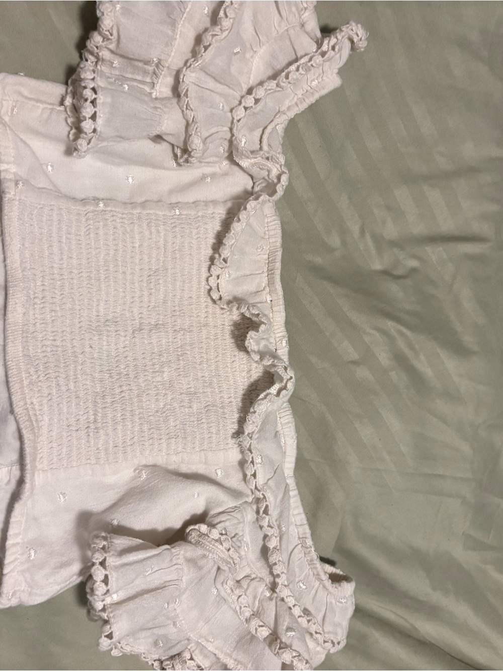 Off-Shoulder Ruffle Top - Cream - Picture 2 of 3